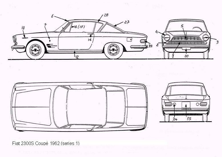 blueprints of cars. 2300S Coupe (not Hot Cars)